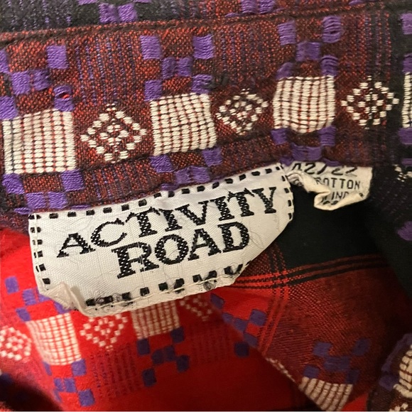 Vintage Activity Road Western Plaid Button Down Shirt - Picture 9 of 13